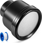 Dreyoo 1 Pack Water Nozzle with 3000 Tiny Holes, 3/4'' Aluminium Alloy Garden Hose Shower Head with PTFE Thread Seal Tape for Outdoor Watering Flowers, Plants, Greenhouse, Nurseryman (2.36'',Black)