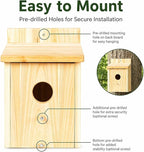 Wooden Bird Houses for Outside Birdhouses Nest Bluebird House for Cardinals Finch Wren Swallow for Garden Viewing 1B