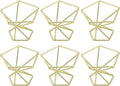 uxcell 6Pcs Air Plant Holder, Makeup Sponge Drying Holder Rack, Tabletop Air Fern Display Stand, Makeup Beauty Egg Dry Stand for Dressing Table Home Decoration, Gold (56x56x42mm)