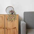 2 Pack Fake Hanging Plants for Shelf in Back Pot, Small Artificial Hanging Ivy Vine Plants Indoor Fake Potted Greenery Plant for Room Bathroom Kitchen Wall End Table Mimi Faux Nerve Plant Set Decor