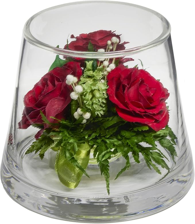 Fiora Flower | Long Lasting Real Roses in a Sealed Vase | Lasts up to 5 Years | Unique Present Gift