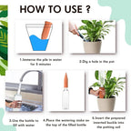 Dandat 8 Pcs 34oz Plant Watering Devices Include Terracotta Self Watering Spikes with 1000ml Plastic Bottles Slow Release Vacation Insert Automatic Plant Waterer Self Water Planter for Garden