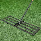 Lawn Leveling Rake 30"x10", Heavy-Duty Stainless Steel Yard Leveling Rake, Professional Soil Leveling Tool for Pastures, Golf Lawns, Gardens, Yards (Black)