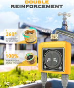 RAINPOINT WiFi Water Timer, Brass Inlet & Outlet,No WiFi Hub, 2.4Ghz WiFi Compatible, TWG004WRF Hub (Lot >202108)