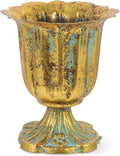 Vaguelly Vintage Style Planter with Cast Iron Base Roman Column Flower Pot for Wedding Decor Home Centerpiece Lightweight European Flower Vase