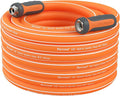 Fevone Kink-Free Garden Hoses, Flexible Water Hose, Drinking Water Safe Hose, 5/8 Inner Diameter Hose, 3/4 Aluminum Fittings with Swivel Handles (55 ft)
