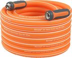 Fevone Kink-Free Garden Hoses, Flexible Water Hose, Drinking Water Safe Hose, 5/8 Inner Diameter Hose, 3/4 Aluminum Fittings with Swivel Handles (55 ft)