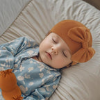 Newborn Baby Hats Mittens Sets Bow Infant Caps Gloves No Scratch Mitten Beanie Set for 0-6 Months Girls