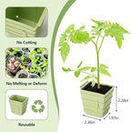 Side-Open Seed Starter Tray 8-Pack, 48 Cells Modular Design with Detachable Plant Cells, Extra-Large 2.36"x2.28" Cells, Reusable Seed Germination Kit for Indoor & Outdoor Gardening