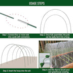 MAXPACE Greenhouse Hoops for DIY Grow Tunnels Less Than 2.7ft Wide, Rust-Free Fiberglass Support Hoops Frame for Garden Fabric, Plant Support Garden Stakes, Gardening Supplies, 25pcs