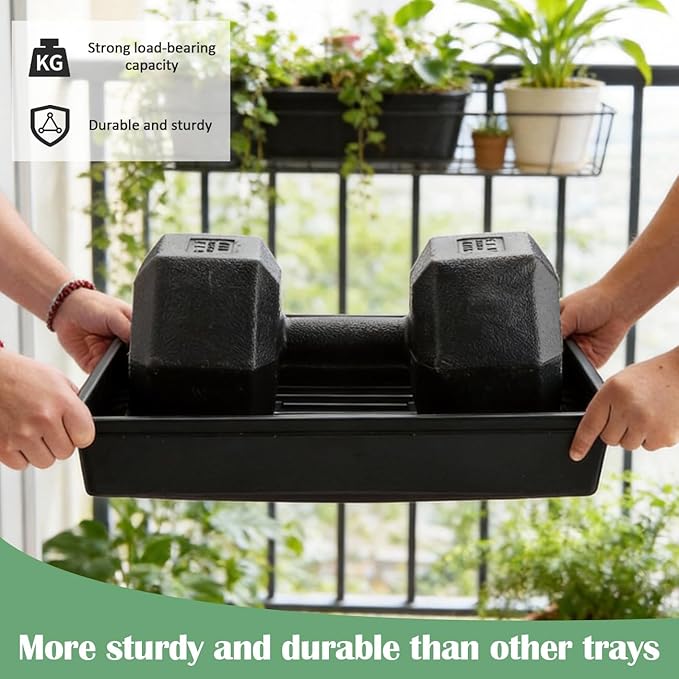 RooTrimmer 10 Pack Seed Starter Trays - Heavy Duty Plastic Flats, Fits 54 Cell Plug Tray, Seedling Tray for Carrying and Holding Plant Nursery Pot,Seed Germination & Plant Propagation (TD377)