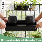 RooTrimmer 10 Pack Seed Starter Trays - Heavy Duty Plastic Flats, Fits 54 Cell Plug Tray, Seedling Tray for Carrying and Holding Plant Nursery Pot,Seed Germination & Plant Propagation (TD377)