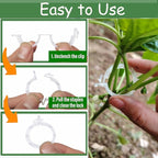 250PK Secured Plastic Plant Clip, Plant Support Clips, Garden Clips for Climbing Plants, Plastic Trellis Clips Plant Support Clips Tomato Grape Vine Vegetables Plant Fixing Clips