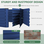 FOOWIN 2pcs 6x3x2ft Galvanized Raised Garden Bed, Planter Raised Garden Boxes Outdoor, Large Metal Raised Beds for Gardening, Garden Bed for Vegetables, Flowers, Herb,269 Gallon Capacity, Royal Blue