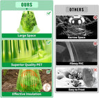 50 Pack Garden Cloches for Plants, Reusable Bell Plant Cover, Plant Covers Protectors from Animals Snails Birds Chickens Insect, 9.18" H X 7.56" D