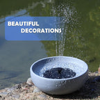 Solar Bird Bath,11.2" Solar Fountain birdbaths for Outdoors,Bird Bath Bubbler,for Garden Patio Terrace Decoration