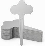 60 Pack Metal Plant Labels 6-1/2" x 3-1/2" Stainless Steel Outdoor Reusable Plant Name Tags Waterproof Garden Seed Labels Makers for Flowers Vegetable Pots Seedlings Herbs