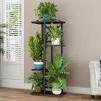 LINZINAR Plant Stand Indoor 4 Tier 5 Potted Multiple Plant Shelf Stands for Garden Corner Balcony Living Room