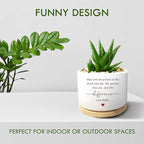 Funny Succulent Plant Pot, Cactus Flower Planter Gifts, Thank You Gifts for Coworker, Farewell Going Away Appreciation Inspirational Gifts for Women Men Boss Manager Coworkers (No Plants)