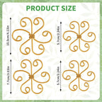 Augshy 4 Pcs Plant Stem Support,Gold Metal Climbing Holder Stabilizer for Outdoor Indoor Monstera Growing Climbing Plants Stabilization and Support