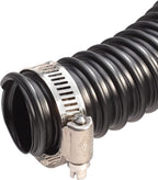 Pennington Aquagarden Aquagarden Flexible Reinforced Pond, 20ft x 1” Internal Diameter, Smooth-bore PVC Pond Tubing, Includes 2 stainless steel Hose Clamps, Corrugated, Tough and Strong