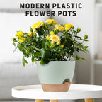 YNNICO 12" 10" 9" Large Self Watering Plant Pots, 3 Pack Flower Pots Planters with Multi Mesh Drainage Holes for Indoor Outdoor Garden Plants and Flowers.