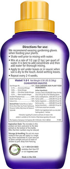 Espoma Organic Violet! 8-Ounce Concentrated Plant Food – Plant Fertilizer and Bloom Booster for All Violets and Indoor Flowering Plants. Promotes Vigorous Growth and Blooming.