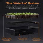 Patigrow 60-Cell Self-Watering Seed Starter Tray with Grow Light, Seed Starter Kit with 4.07” Humidity Dome, Indoor Seedling Starter Tray, Seed Starting Trays for Plant Germination, Seeds Growing