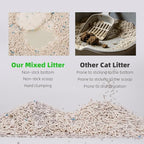 Zutto Nyan 4 in 1 Cassava Cat Litter - Advanced Fast Clumping, Flushable, Low Tracking, 99% Dust Free. Natural Plant Based,Pet Friendly, Great for All Cats, Sensitive Paws, Kittens(5.3 lbs x4 Bag)