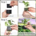 1 Pack Hanging Aquarium Plant Holder – 3 Holes Aquatic Plant Cups, Fish Tank Holder for Aquatic Plants, Ideal for Aquarium Tank Decoration(Black)