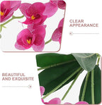 SHERCHPRY Artificial Phalaenopsis Orchid Branches Faux Flower Plants Purple Phalaenopsis Flower Heads for Home and Living Room Decor, Event Decoration, and Photography Props
