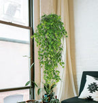 RECUTMS Artificial Plant Faux Plant Ivy Greenery Fake Hanging Plants Faux Greenery Plant Fake Ivy Leaf UV Resistant for Indoor Home Decor Outdoor Garden Yard Porch Wall Decoration 3 Packs（Green）