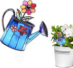 M METERXITY 1-Pack Water Spray Acrylic Stakes 4 Inch Bird Garden Decoration Ornament Potted Plant Decorative Signs for Flower Pot/Planter/Yard/Patio/Outdoor/Indoor[Water Spray Pot]