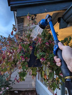 STYDDI Metal 9 Pattern Garden Watering Wand with Pivoting Head and Thumb Control, 18-Inch, Ideal for Hanging Baskets and Shrubs, Blue