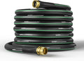 GreatBuddy Garden Hose 75ft, 5/8" Water Hose Heavy Duty, Flexible, Lightweight Hybrid Hose, Burst 600 PSI with Solid Brass Male to Female Fittings Leakproof Hose for Backyard, Garden