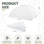 Tanlade 8 Pcs Mesh Plant Cover Protection Tent from Animals Reusable Dome Protect Tent Collapsible Plant Umbrella Netting Food Cover Net for Plants Food Vegetable(24 Inch,White)