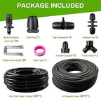 Upgraded 230FT Drip Irrigation System with 1/4" Soaker Hose -Weeping Technology for Deeper Root Watering,Garden Watering System for Raised Beds, Greenhouse, Lawn - Save 70% Water