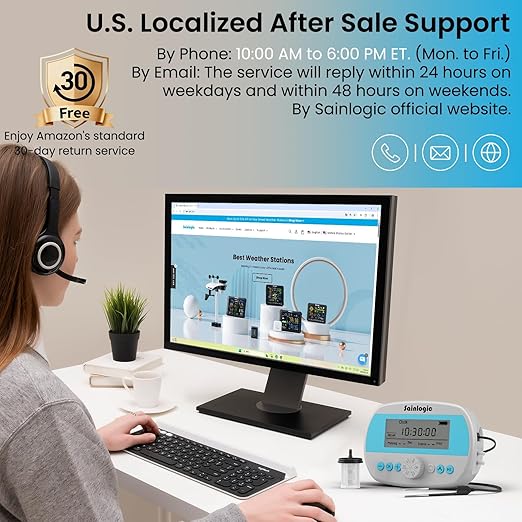 Sainlogic Automatic Plant Waterer for 15 Potted Plants, Smart Self Watering System with Humidity Monitor Display，Deep Root Irrigation, IP64 Programmable Timer for Vacation, Travel, Indoor Garden