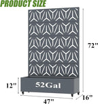 Casaphoria Metal Raised Garden Bed with Trellis and Wheels, 72"x47"x16" Arched Planter Box for Climbing Plants, Vegetables & Vines, Features Drainage Holes and Privacy Screen, Grey-Star