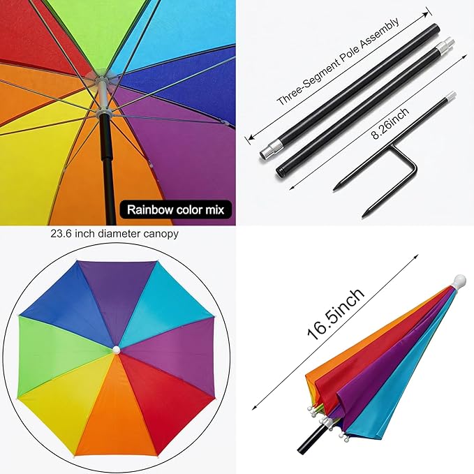 Upgraded Plant Umbrellas for Outdoor Plants, 26" Larger Garden Plant Umbrella Shade with Adjustable Hight, 43.4" Higher Sun Shade for Plants, Potted Plant, Garden Beds