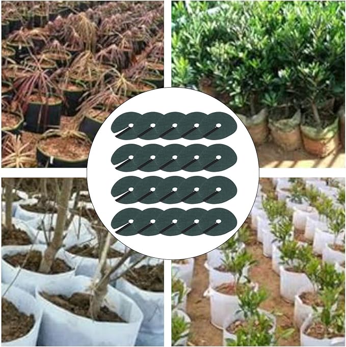 20 Pack Green Tree Guard Rings Non Woven Fabric Barrier Mats Breathable Root Protector Grass Control Discs for Garden Tree Collars for moisture(32cm)