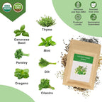 Gourmet Herbs Seed Pod Kit for AeroGarden, iDoo, Ahopegarden, MUFGA Hydroponics Garden with Basil, Parsley, Thyme, Mint, Cilantro, Dill, Oregano - Compatible with All Hydroponics (12-Pod)