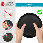 VUWEZ 2 Pack of Plant Saucer 10 Inch, 10 inch Plant Saucer Round, Plastic Flower Plant Trays for Pots, Plant Saucers for Indoors 9", Plant Pot Saucers, Planter Tray for Planter 8-10" (10", Black)
