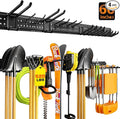 Garage Tool Organizer Wall Mount 66 inches with 13 Adjustable Heavy-Duty Hooks, Garage Organization, Garden Tool Storage Rack for Garage, Yard, and Shed, Holds Up to 520 lbs