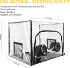 ACover Large Still Air Box Mushroom, Mushroom Grow Bag Kit Mycology Fume Hood Propagation Stations Grow Kit Monotub Kit Mushroom Planting Bag Tent for Spores Horticulture Supplies,31.5x 20.5x 20.5inch