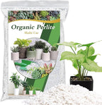 HAINANSTRY Organic Perlite for Plants, Enhances Soil Drainage and Aeration, Perfect Perlite for Plants Indoor & Outdoor, Horticultural Perlite for Gardening, Perfect for Potting Mixes, 2QT