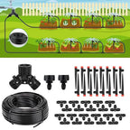 Insoma Locked Connect Drip DIY Irrigation Kit, 60ft Garden Drip Irrigation System, Automatic Micro Watering System with 4/7 inch Tubing Hose with Adjustable Nozzles for Garden Flower Bed Patio Lawn
