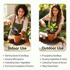 ZeeDix 50 Pack 40mm Organic Coco Coir Seed Starter Pellets, Compressed Coconut Fiber Seed Starter Soil Discs Potting Soil Mix for Indoor Outdoor Plants, Herbs Houseplants Bonsai Vegetables Flowers