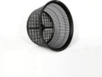 8.5-Inch Round Aquatic Plant Baskets - 6 Pack Durable Black Plastic Mesh Pond Containers for Live Aquarium Plants, Pond Planting & Hydroponic Pots