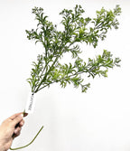 Fake Plants Artificial Plant Simulation Thorn Leaves Shrubs Tall 31 Inch, Faux Persian Flowers Plastic Boston Greenery Bushes Flexible Branches for Indoor Decor Outdoor Wedding Party Decoration 2 Pack